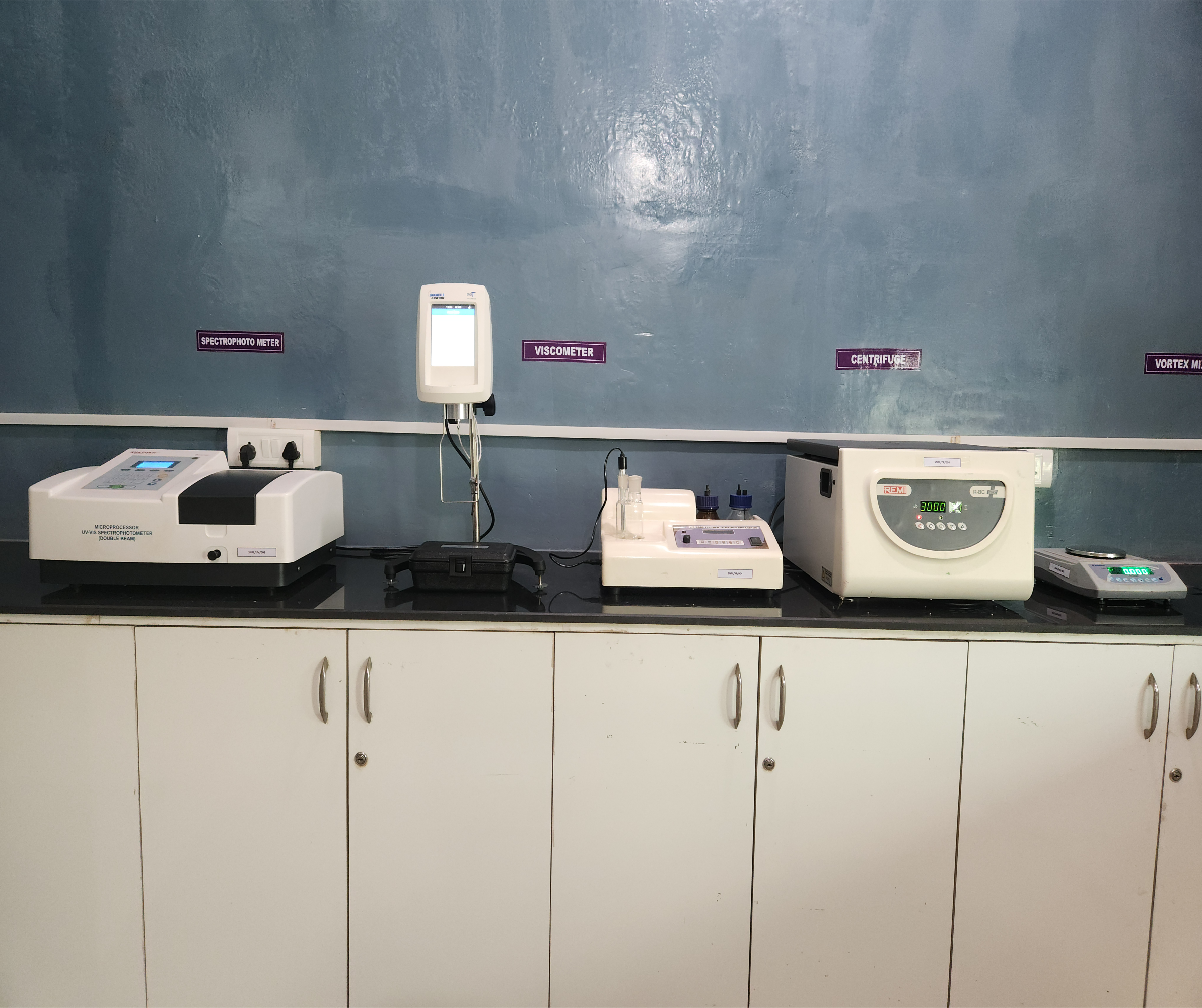 Spectrometer, Viscometer, Centrifuge